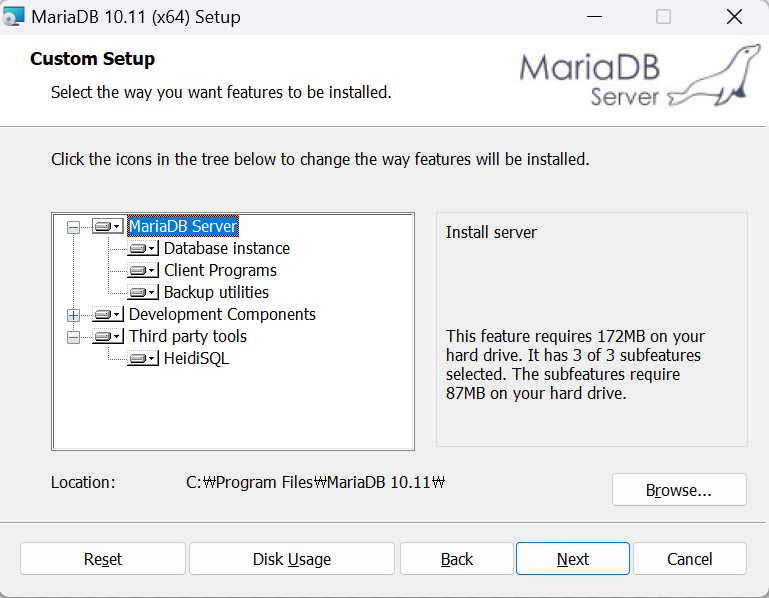 MariaDB 설치 - 03