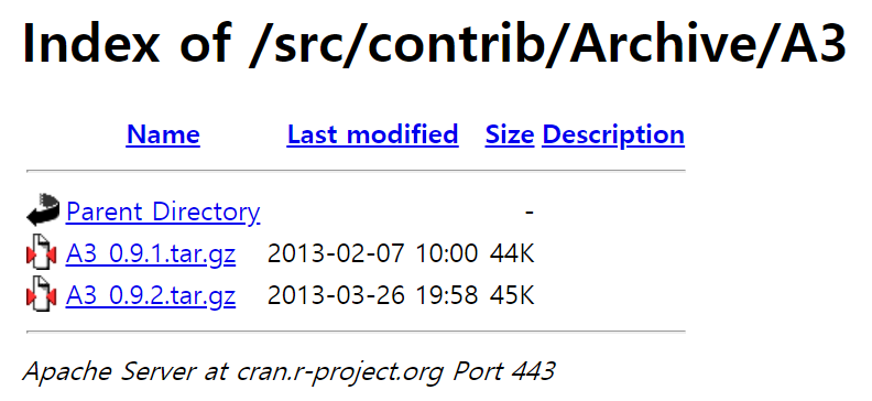 A3 패키지의 아카이브