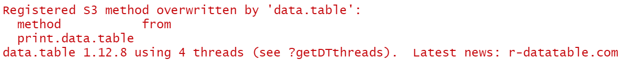 data.table 패키지 메세지